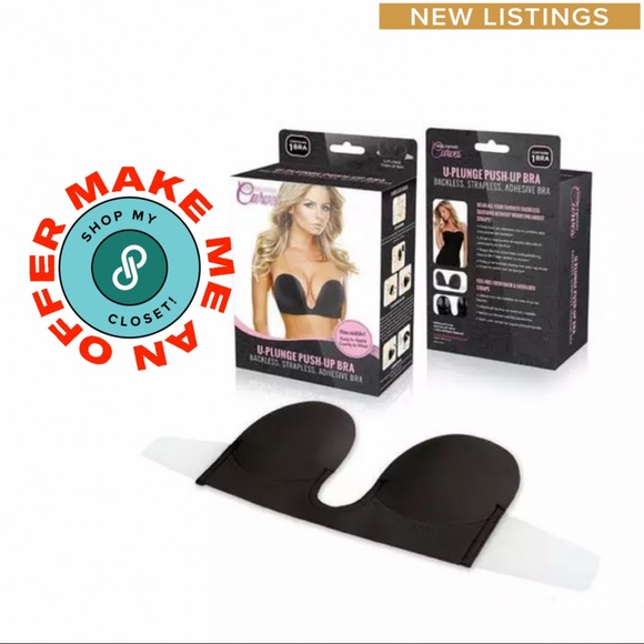 🔥On Sale limited time🆕U - Plunge Push Up Bra Backless, Strapless, Adhesive Bra - Picture 16 of 16